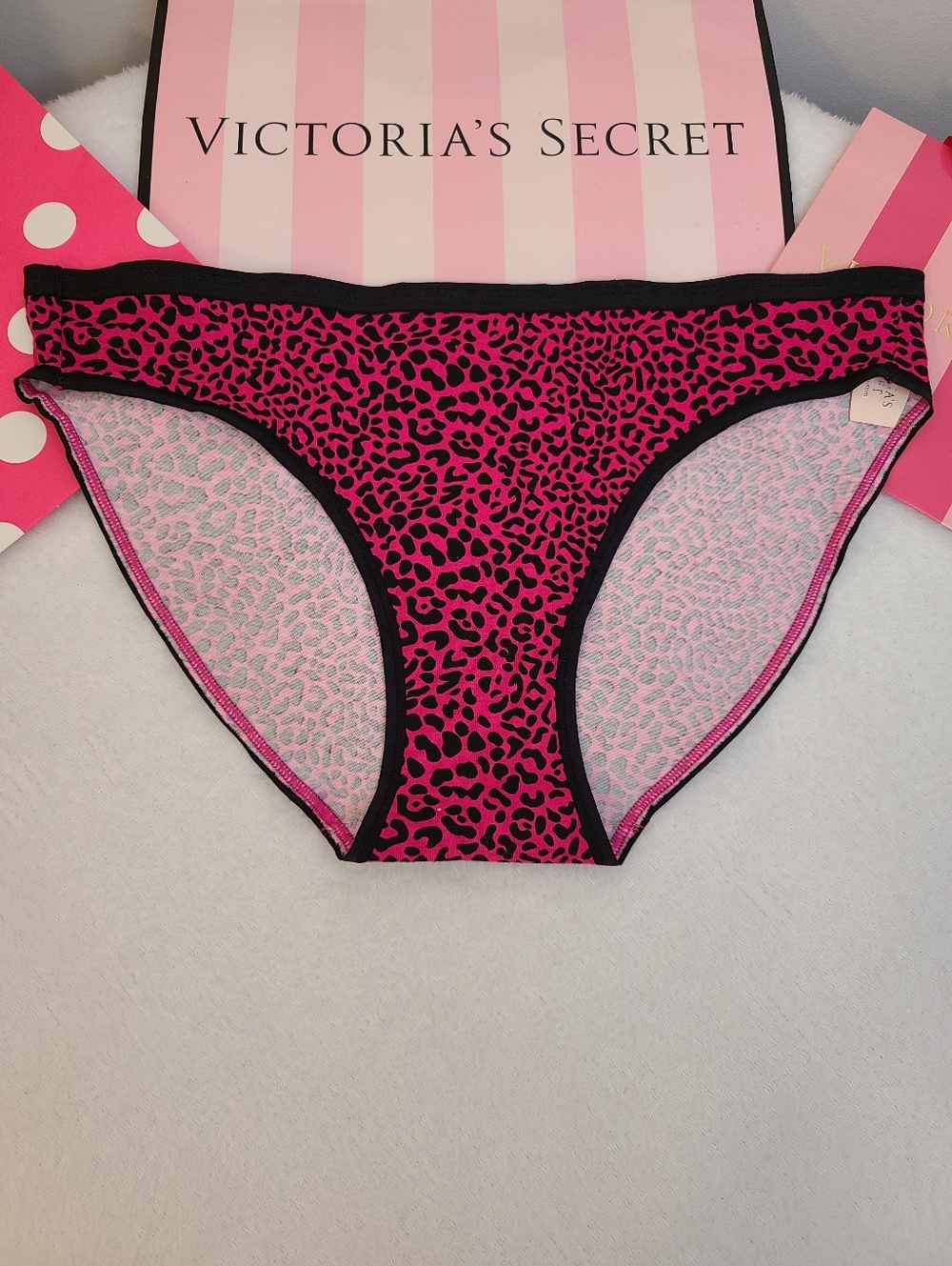 Y2K Victoria's Secret Signature Cotton Classic Bikini Panty Size M Leopard